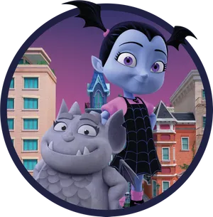 Vampirinaand Gregoria Cartoon Characters PNG Image