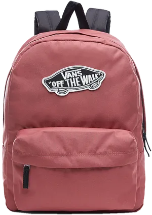 Vans Off The Wall Backpack Maroon PNG Image