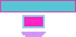 Vaporwave Aesthetic Frameand Pedestal PNG Image