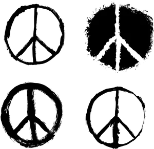 Variationsof Peace Symbol Graphic PNG Image