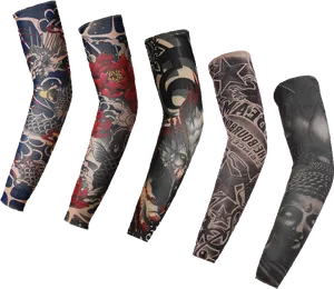 Variety Arm Tattoo Sleeves PNG Image