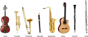 Variety_of_ Musical_ Instruments PNG Image