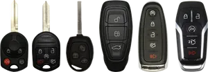 Varietyof Car Keysand Fobs PNG Image