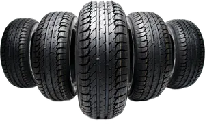 Varietyof Car Tyres Displayed PNG Image