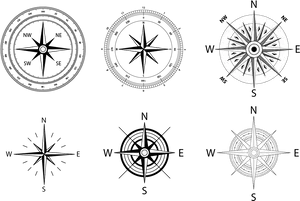 Varietyof Compass Roses PNG Image