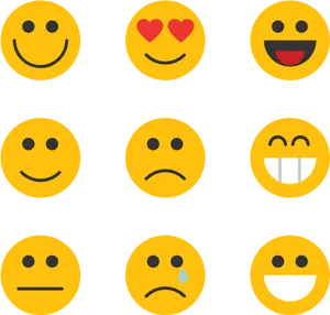 Varietyof Emoticons Collection PNG Image