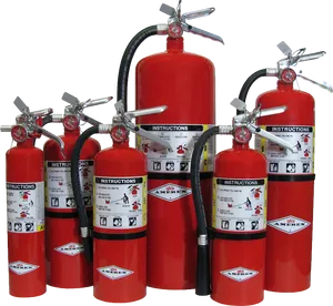 Varietyof Fire Extinguishers PNG Image