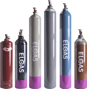 Varietyof Gas Cylinders PNG Image