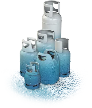 Varietyof Gas Cylinders PNG Image