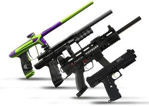 Varietyof Paintball Markers PNG Image