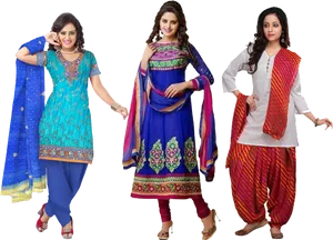 Varietyof Salwar Suits PNG Image