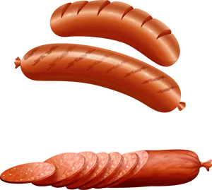 Varietyof Sausages Illustration PNG Image