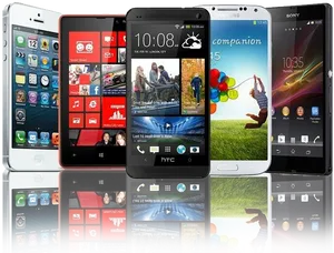 Varietyof Smartphones Displayed PNG Image