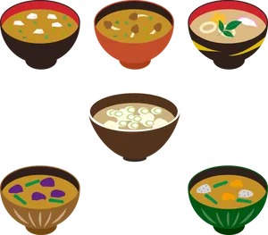 Varietyof Soups Illustration PNG Image