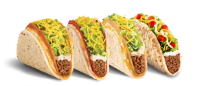 Varietyof Tacos Black Background PNG Image