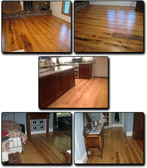 Varietyof Wood Floorsin Interiors PNG Image