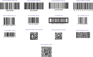 Various Barcodes Comparison PNG Image