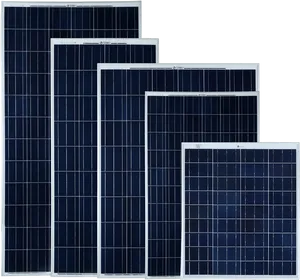 Various Sized Solar Panels Arrangement PNG Image