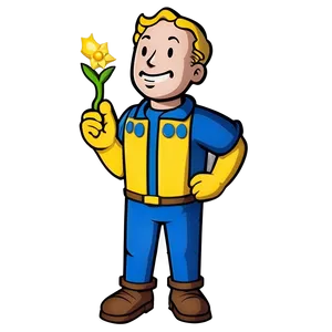 Vault Boy Holding Item Png Plf40 PNG Image