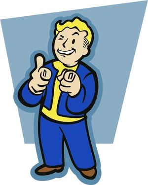 Vault Boy Thumbs Up PNG Image