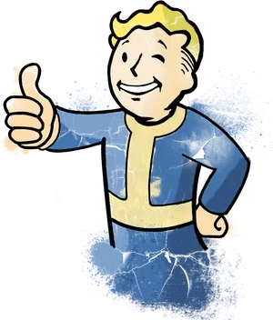 Vault Boy Thumbs Up PNG Image