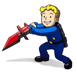 Vault Boy With Weapons Png 06202024 PNG Image