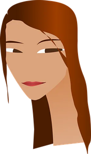 Vector Portraitof Woman PNG Image