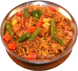 Veg Biryani Houseof India Bermuda PNG Image