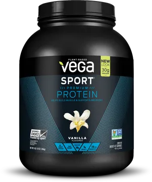 Vega Sport Premium Vanilla Protein Powder PNG Image