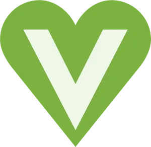 Vegan Heart Logo PNG Image