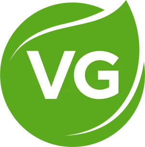 Vegan Logo Green Background PNG Image