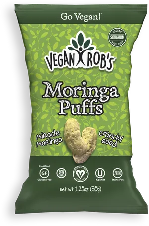 Vegan Robs Moringa Puffs Snack Package PNG Image