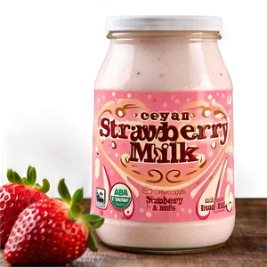 Vegan Strawberry Almond Milk Png 06252024 PNG Image