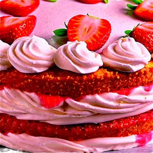 Vegan Strawberry Cake Png Bjv PNG Image