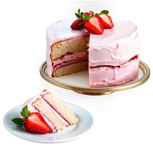 Vegan Strawberry Cake Png Ebc PNG Image