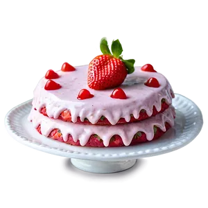 Vegan Strawberry Cake Png Plr PNG Image