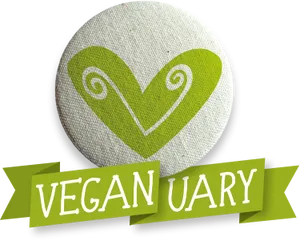 Veganuary Heart Logo PNG Image