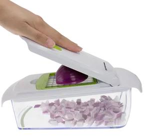 Vegetable Chopperin Action PNG Image