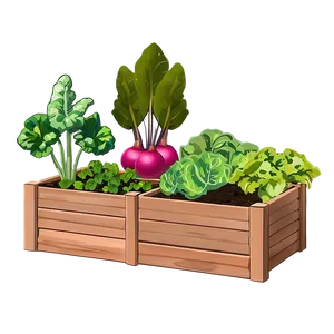 Vegetable Garden Planter Box Png Lmw PNG Image