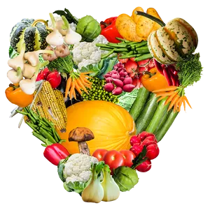 Vegetable Heart Healthy Food Concept PNG Image