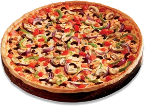 Vegetable Topped Pizza PNG Image