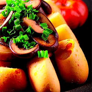 Vegetarian Poutine With Mushroom Png 34 PNG Image