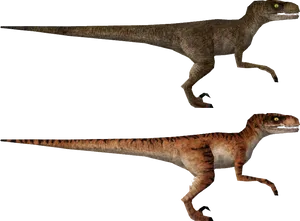 Velociraptor Duo Jurassic Park PNG Image