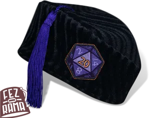 Velvet Gaming Fez Hat PNG Image