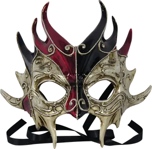 Venetian Mask Flame Design PNG Image