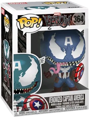 Venomized Captain America Funko Pop PNG Image