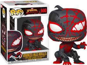 Venomized Miles Morales Funko Pop PNG Image