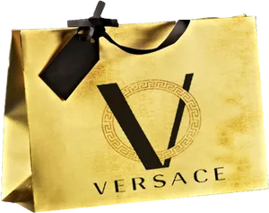 Versace Branded Shopping Bag PNG Image