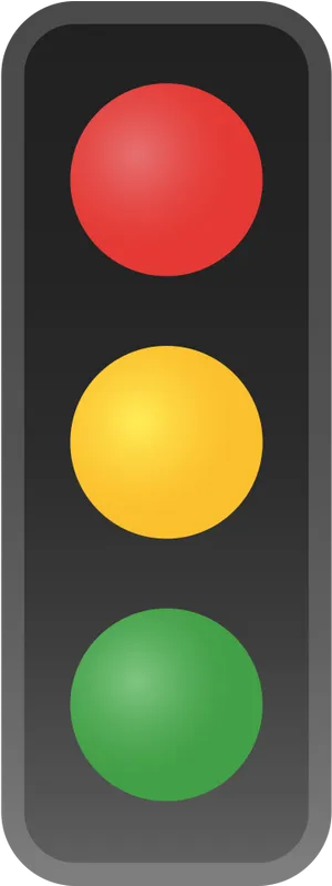 Vertical Traffic Light Illustration PNG Image