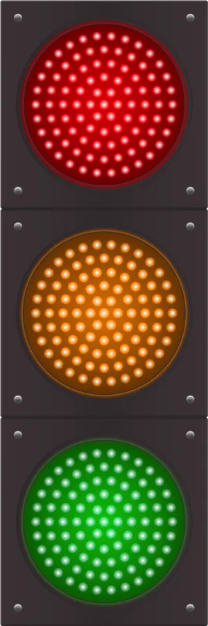 Vertical Traffic Light Illustration PNG Image